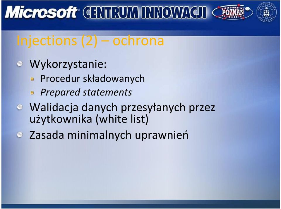 Walidacja danych przesyłanych przez