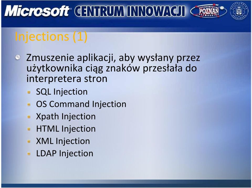 interpretera stron SQL Injection OS Command