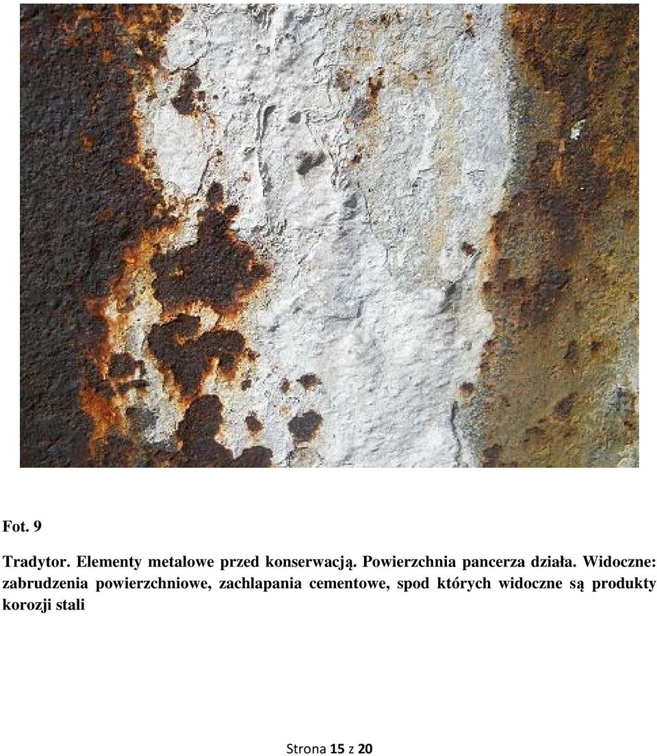 Powierzchnia pancerza działa.
