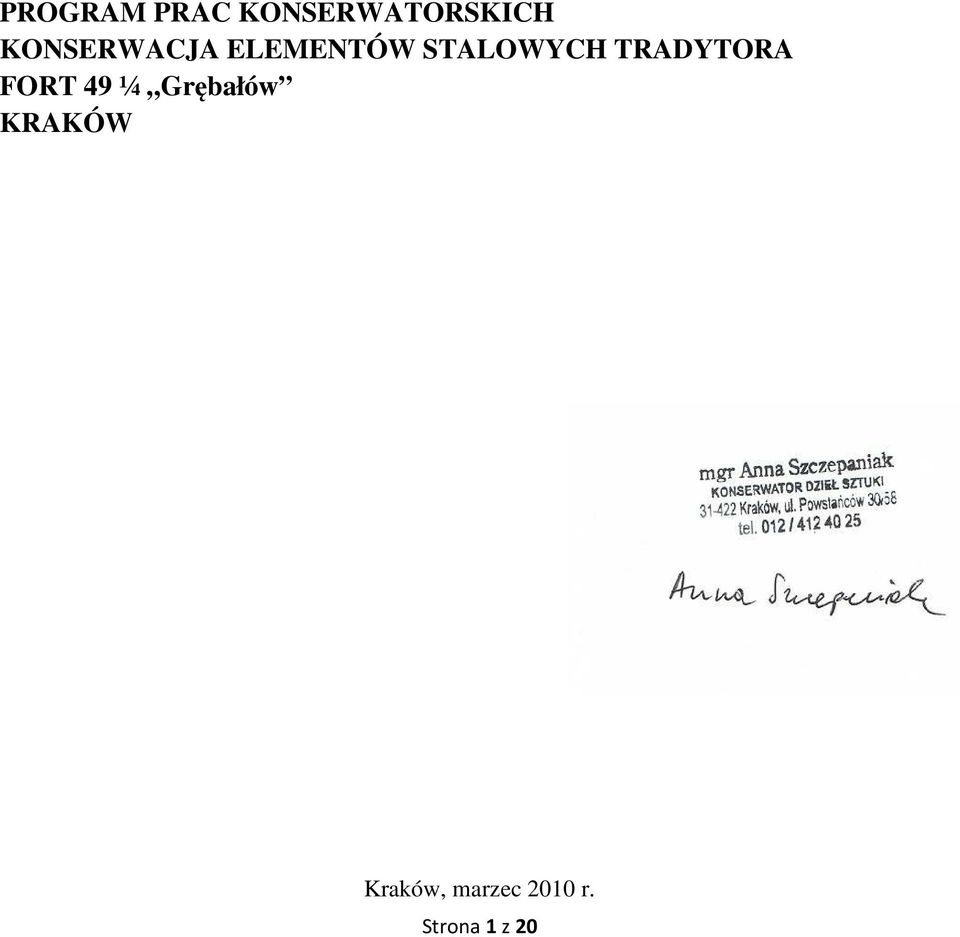 TRADYTORA FORT 49 ¼ Grębałów