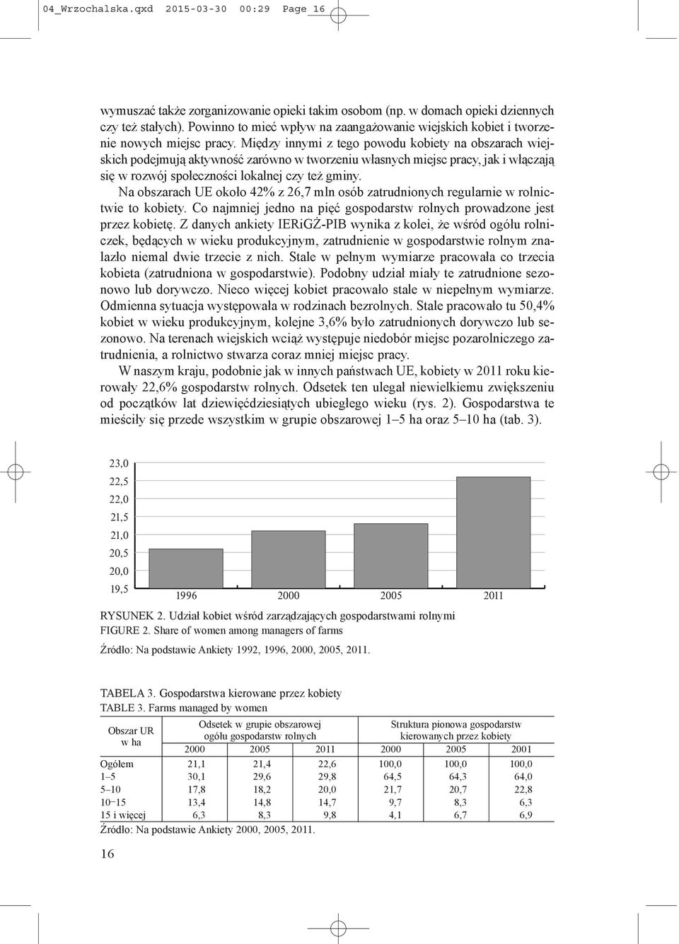 Między innymi z tego powodu kobiety na obszarach wiejskich podejmują aktywność zarówno w tworzeniu własnych miejsc pracy, jak i włączają się w rozwój społeczności lokalnej czy też gminy.