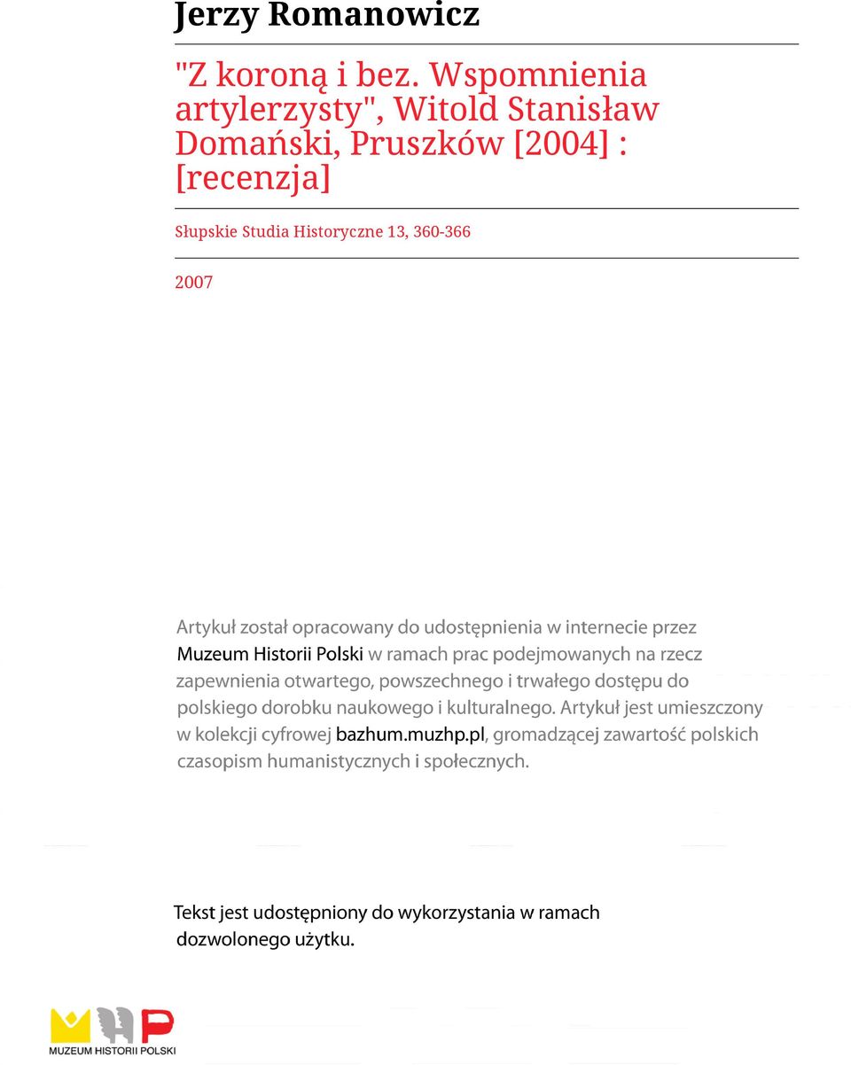 Stanisław Domański, Pruszków [2004] :