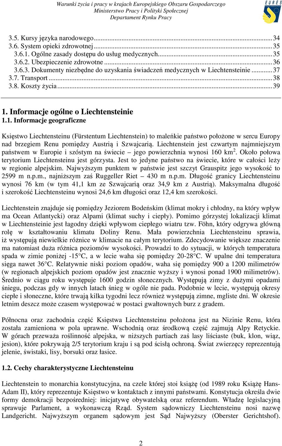 Informacje ogólne o Liechtensteinie 1.