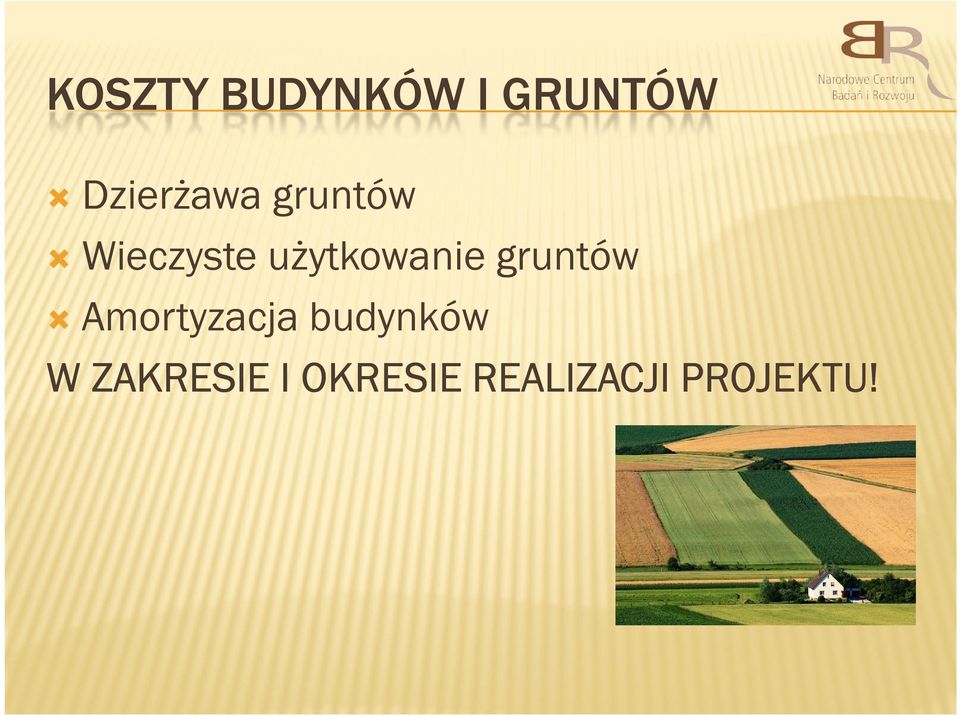 użytkowanie gruntów Amortyzacja