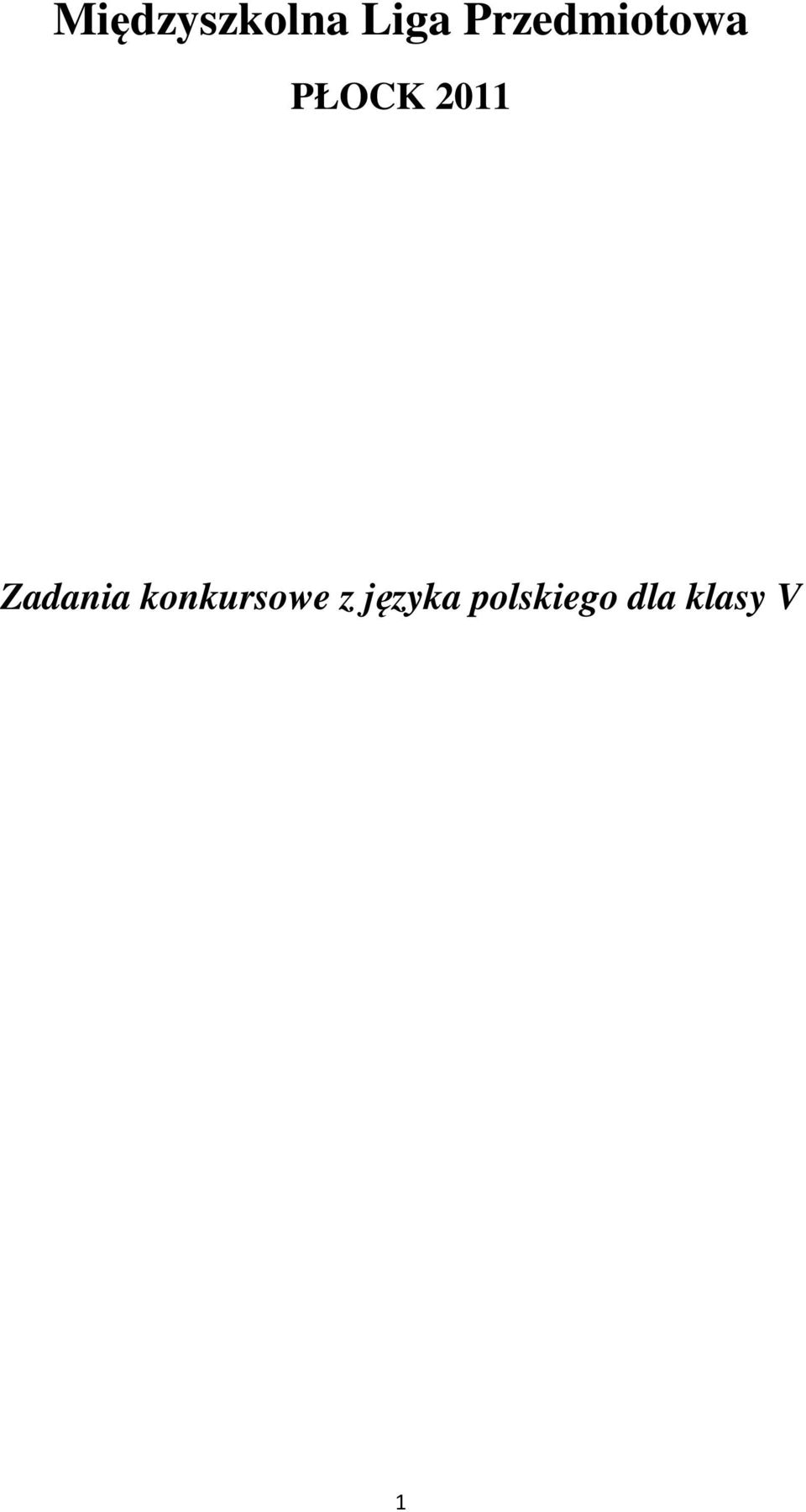 Zadania konkursowe z