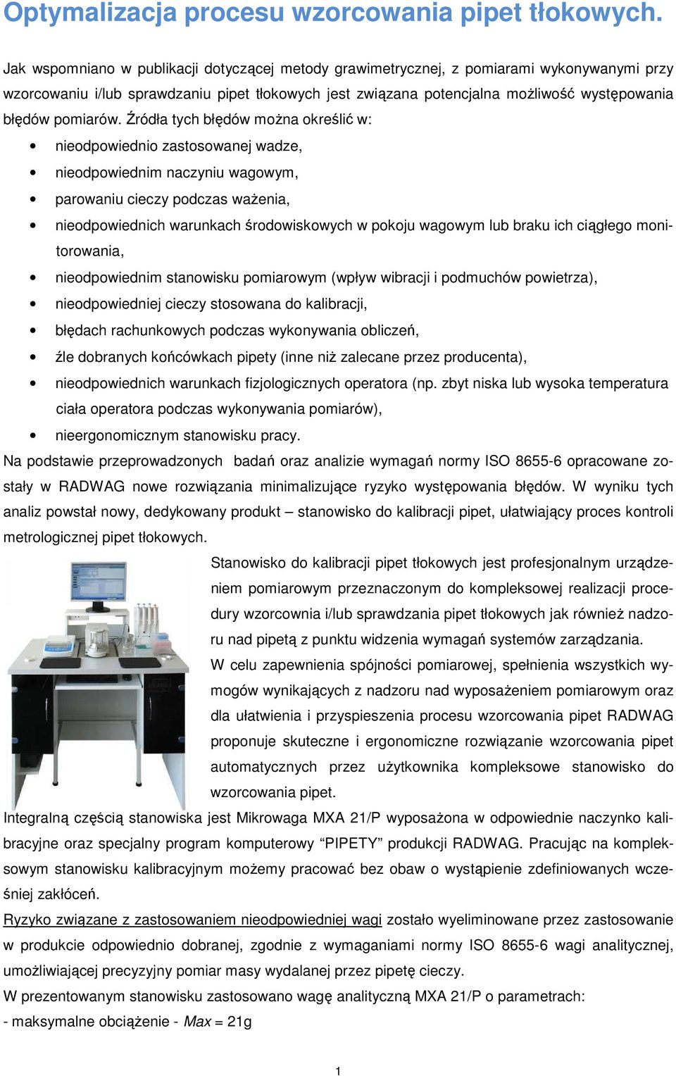 pomiarów.
