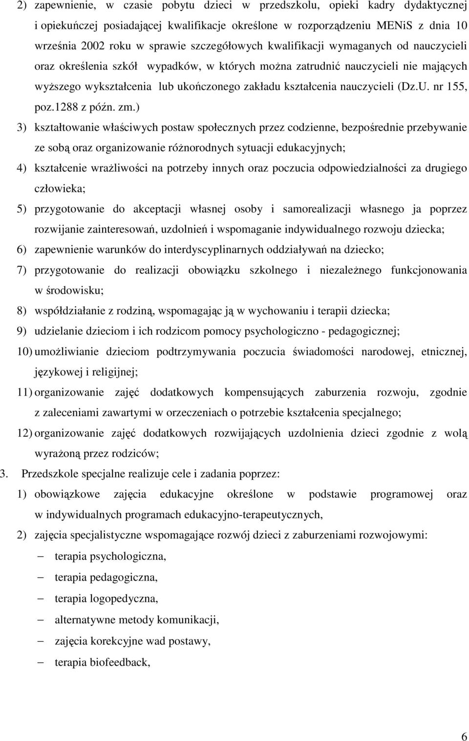 nauczycieli (Dz.U. nr 155, poz.1288 z późn. zm.