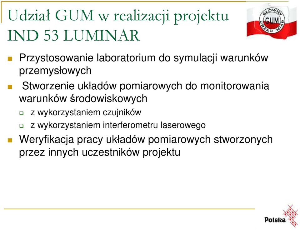 warunków środowiskowych z wykorzystaniem czujników z wykorzystaniem interferometru