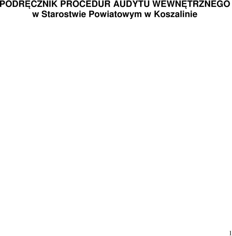 w Starostwie