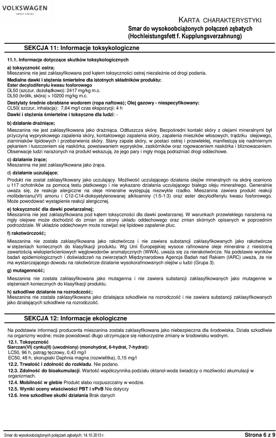 składników produktu: Ester decy
