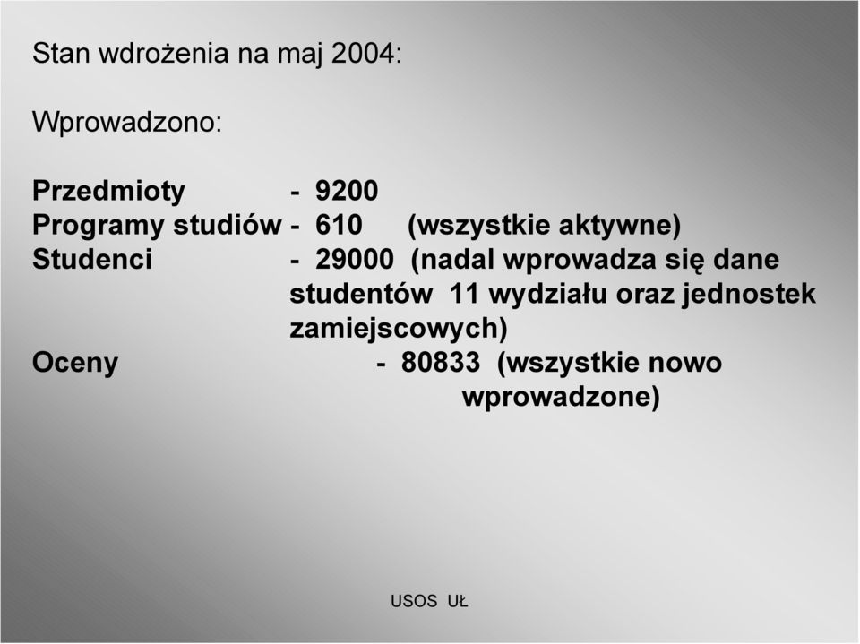 (nadal wprowadza się dane studentów 11 wydziału oraz