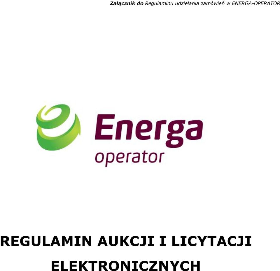 ENERGA-OPERATOR REGULAMIN