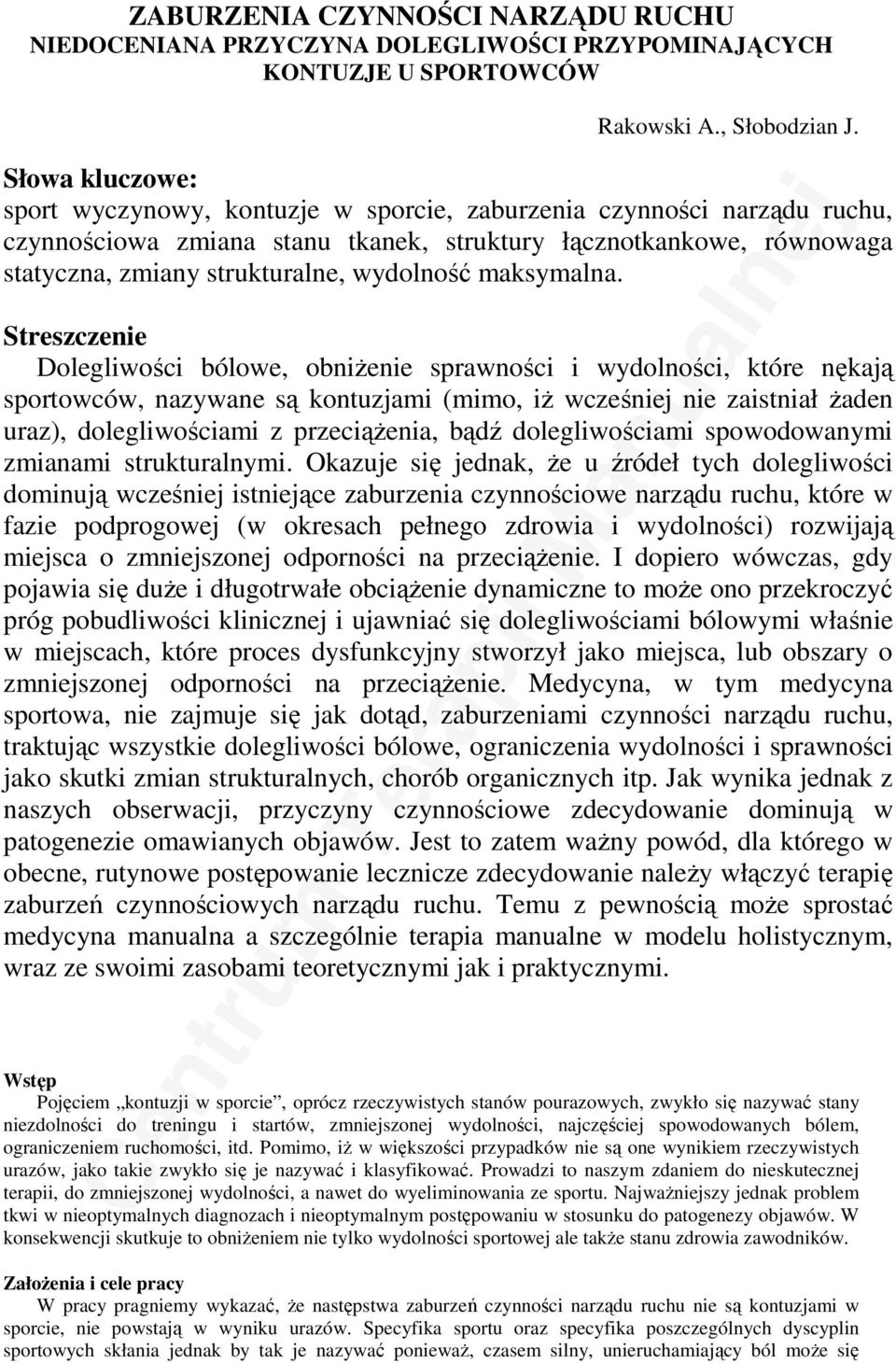 wydolność maksymalna.