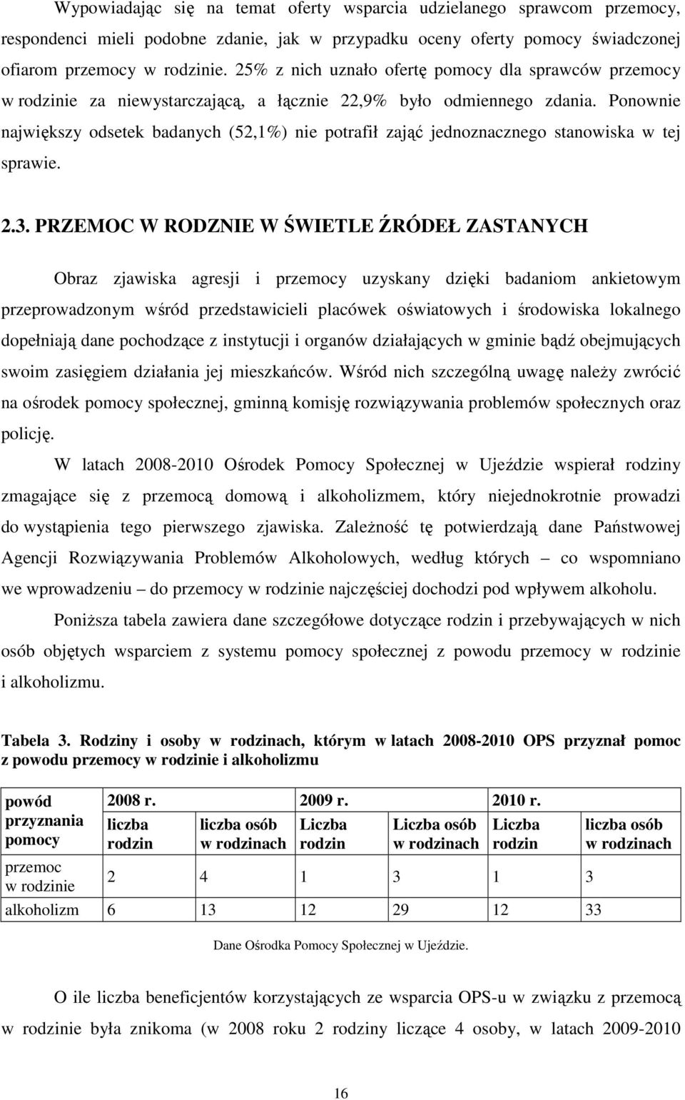 Ponownie największy odsetek badanych (52,1%) nie potrafił zająć jednoznacznego stanowiska w tej sprawie. 2.3.