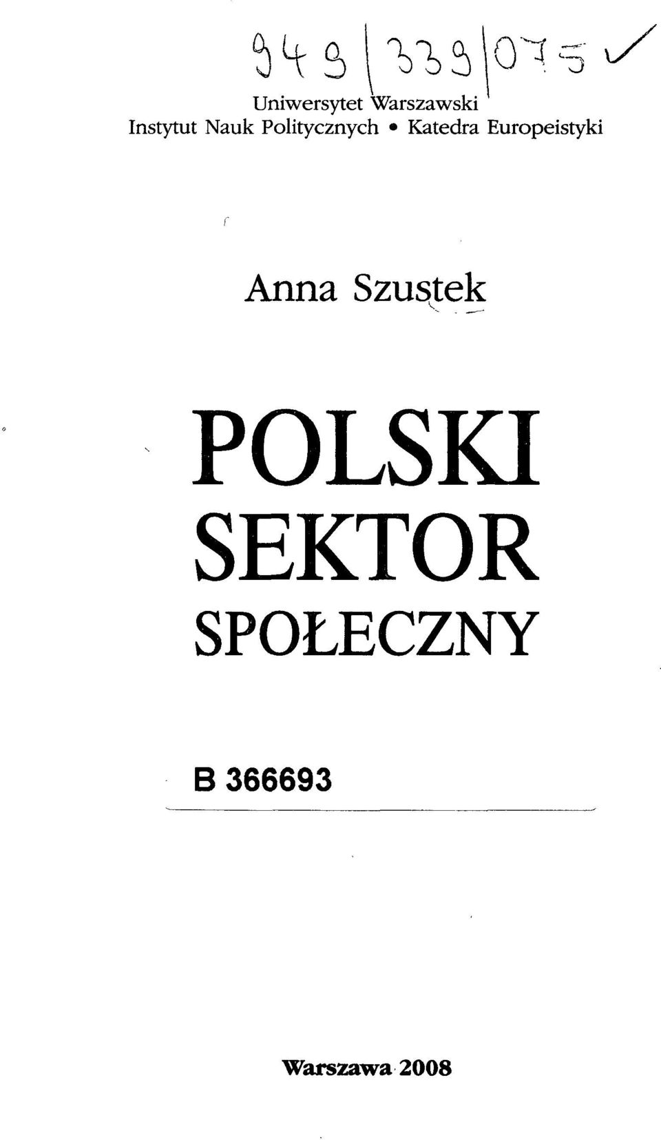 Europeistyki Anna Szustek POLSKI