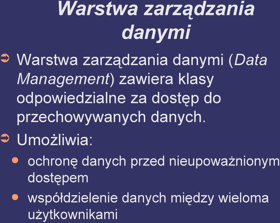 przechowywanych danych.