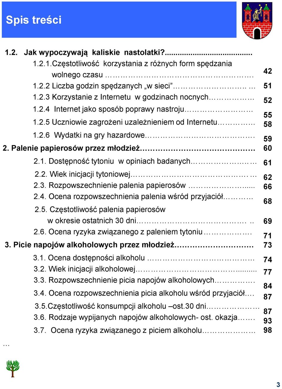 . 2.2. Wiek inicjacji tytoniowej. 2.3. Rozpowszechnienie palenia papierosów... 2.4. Ocena rozpowszechnienia palenia wśród przyjaciół 2.5. Częstotliwość palenia papierosów w okresie ostatnich 30 dni.