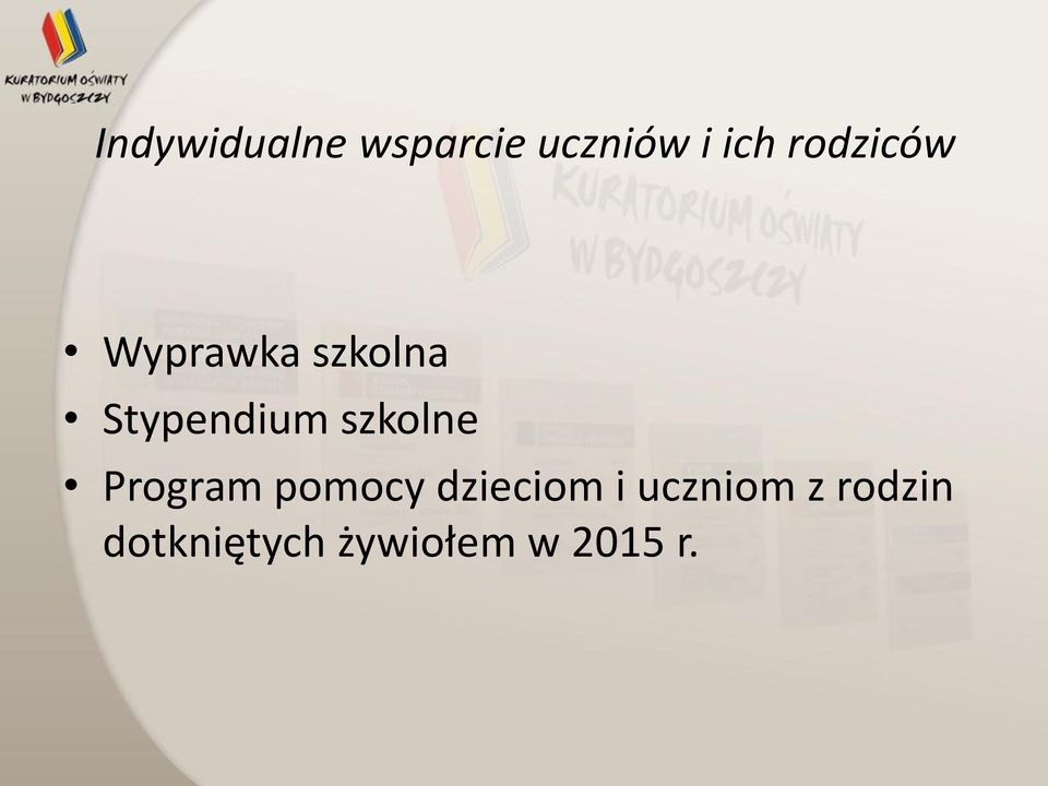 szkolne Program pomocy dzieciom i