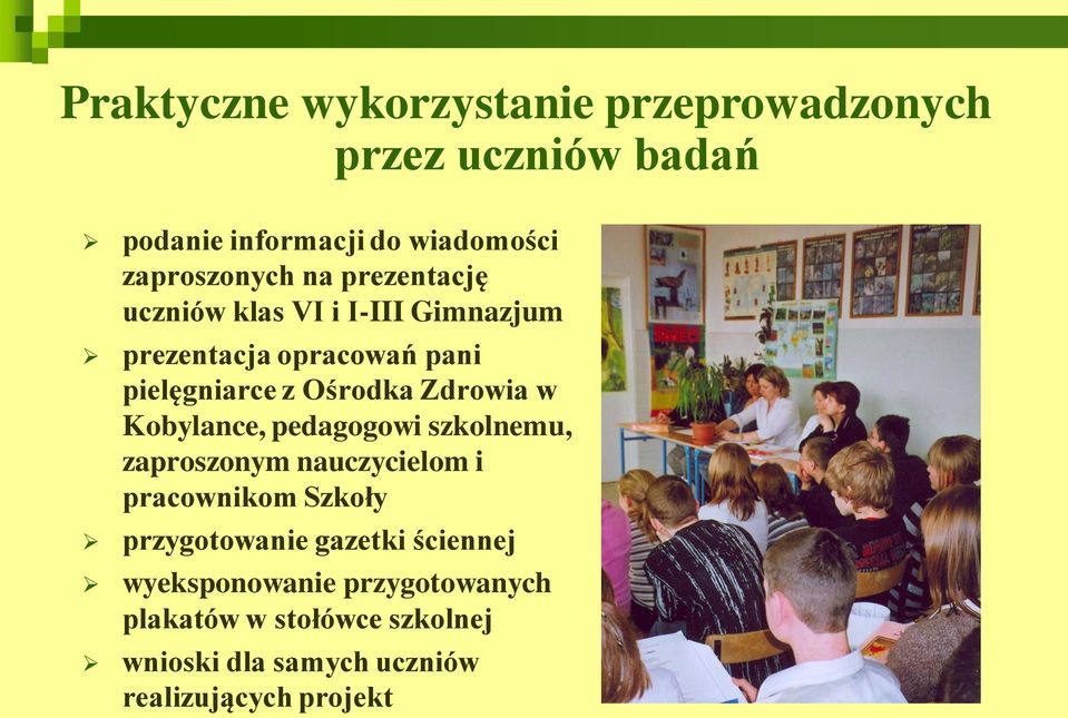 Kobylance, pedagogowi szkolnemu, zaproszonym nauczycielom i pracownikom Szkoły przygotowanie gazetki