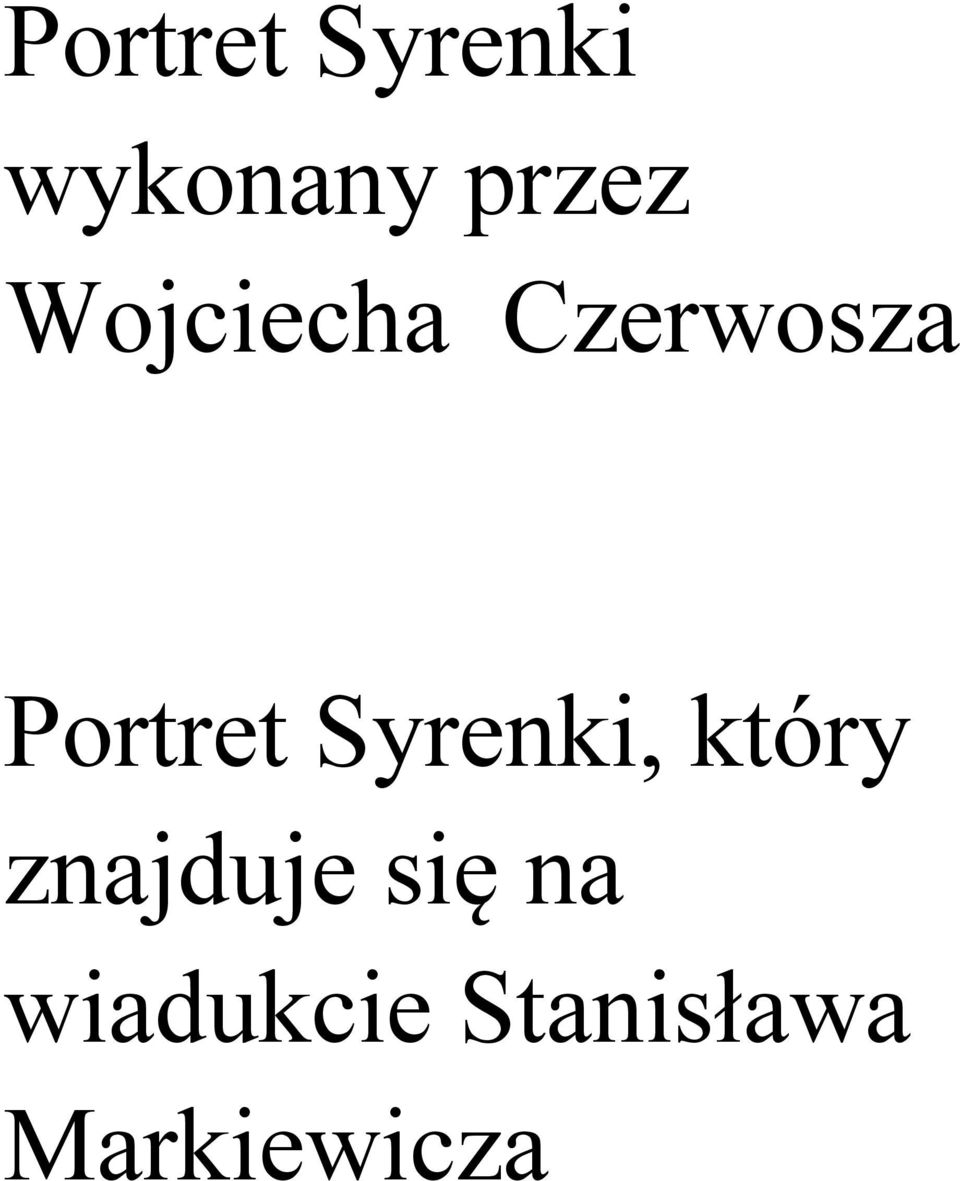 Syrenki, który znajduje się na