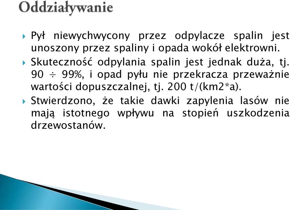 90 99%, i opad pyłu nie przekracza przeważnie wartości dopuszczalnej, tj.