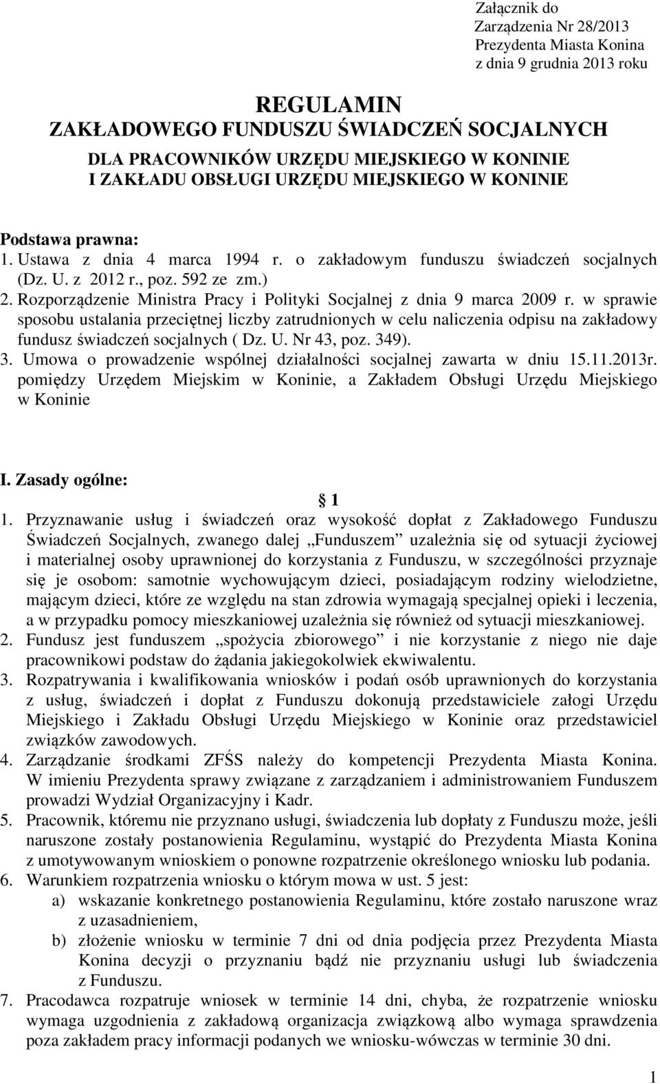 Rozporządzenie Ministra Pracy i Polityki Socjalnej z dnia 9 marca 2009 r.