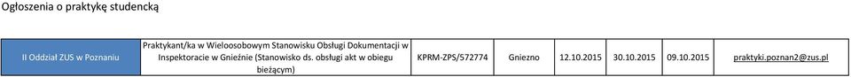 ds. obsługi akt w obiegu bieżącym) KPRM ZPS/572774