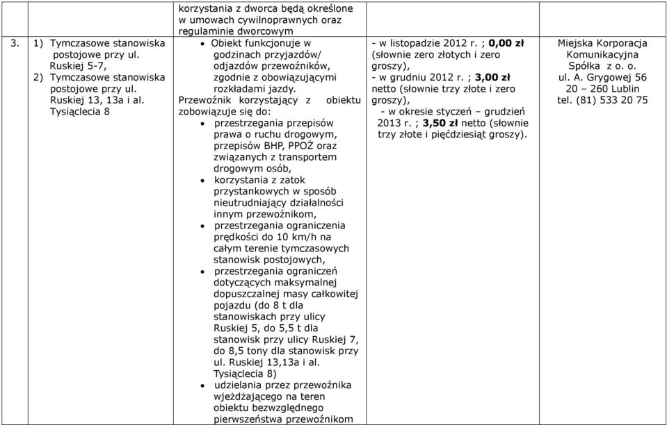 rozkładami jazdy.