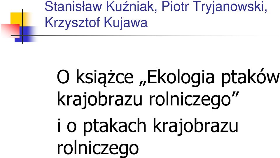 książce Ekologia ptaków