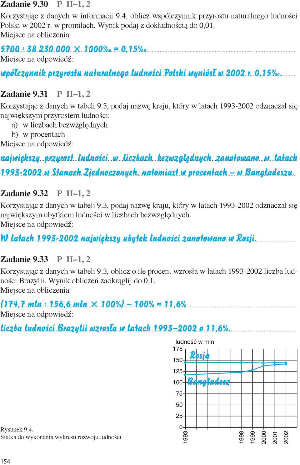 3, podaj nazwę kraju, który w latach 1993-22 odznaczał się największym przyrostem ludności: a) w liczbach bezwzględnych b) w procentach największy przyrost ludności w liczbach bezwzględnych