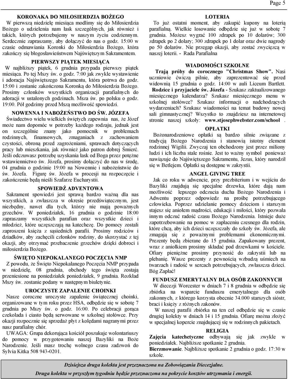 PIERWSZY PIĄTEK MIESIĄCA W najbliższy piątek, 6 grudnia przypada pierwszy piątek miesiąca. Po tej Mszy św. o godz.