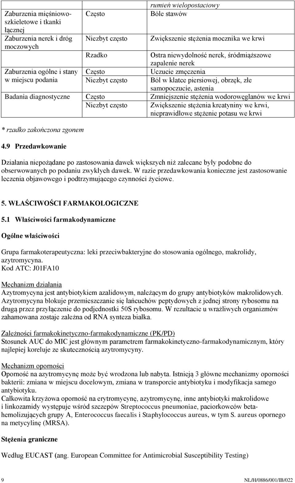 Badania diagnostyczne Często Zmniejszenie stężenia wodorowęglanów we krwi Niezbyt często Zwiększenie stężenia kreatyniny we krwi, nieprawidłowe stężenie potasu we krwi * rzadko zakończona zgonem 4.