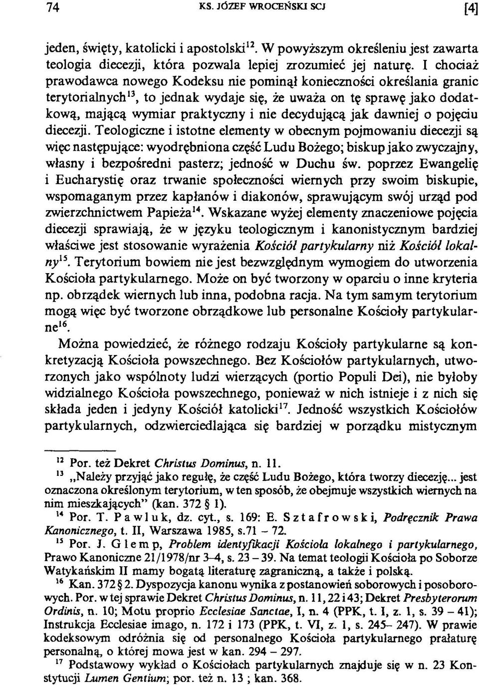 jak dawniej o pojęciu diecezji.