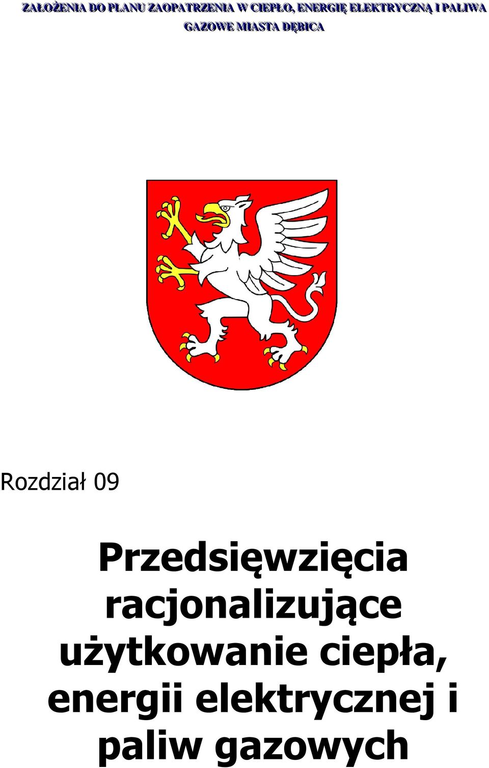 GAAZZOWEE MIIAASSTTAA DDĘĘBBIICCAA Rozdział 09 Przedsięwzięcia