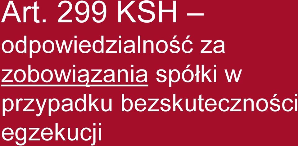 zobowiązania spółki w