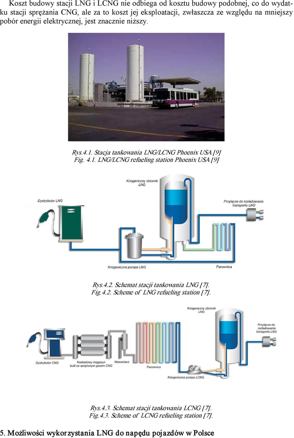 1. LNG/LCNG refueling station Phoenix USA [9] Rys.4.2. Schemat stacji tankowania LNG [7]. Fig.4.2. Scheme of LNG refueling station [7]. Rys.4.3.