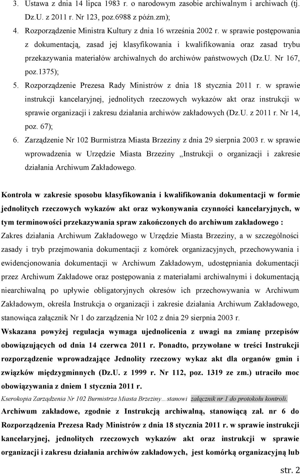 Rozporządzenie Prezesa Rady Ministrów z dnia 18 stycznia 2011 r.