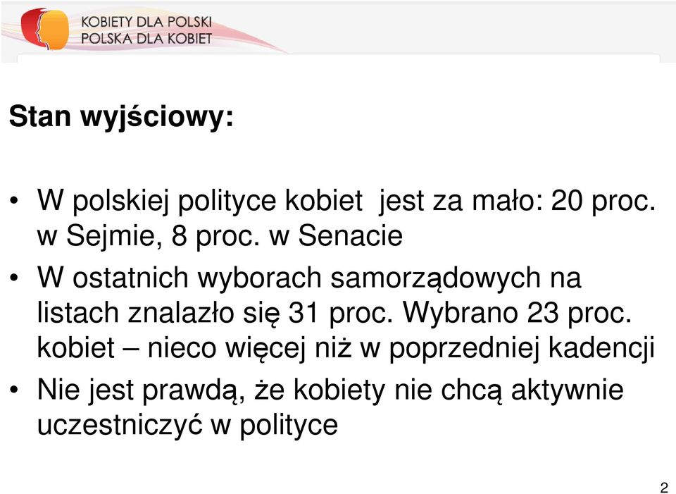 w Senacie W ostatnich wyborach samorządowych na listach znalazło się 31