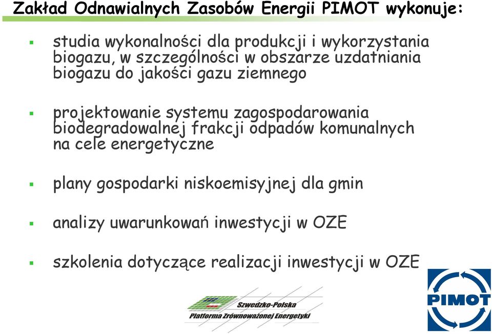 zagospodarowania biodegradowalnej frakcji odpadów komunalnych na cele energetyczne plany gospodarki