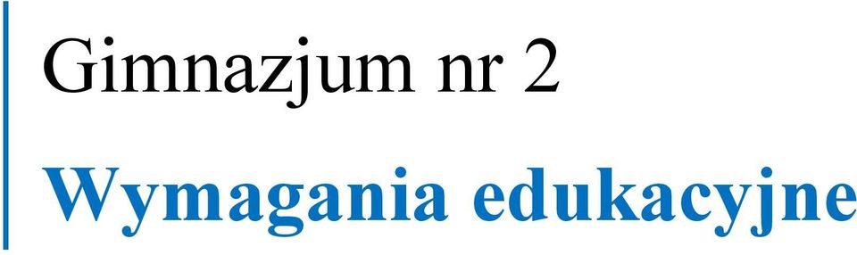 Wymagania