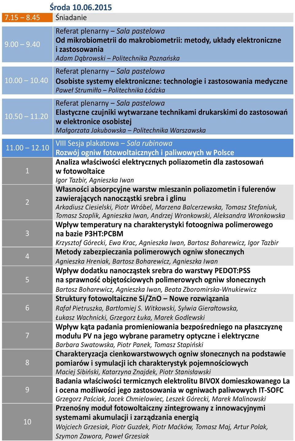 Xiv Krajowa Konferencja Elektroniki Darłówko Wschodnie