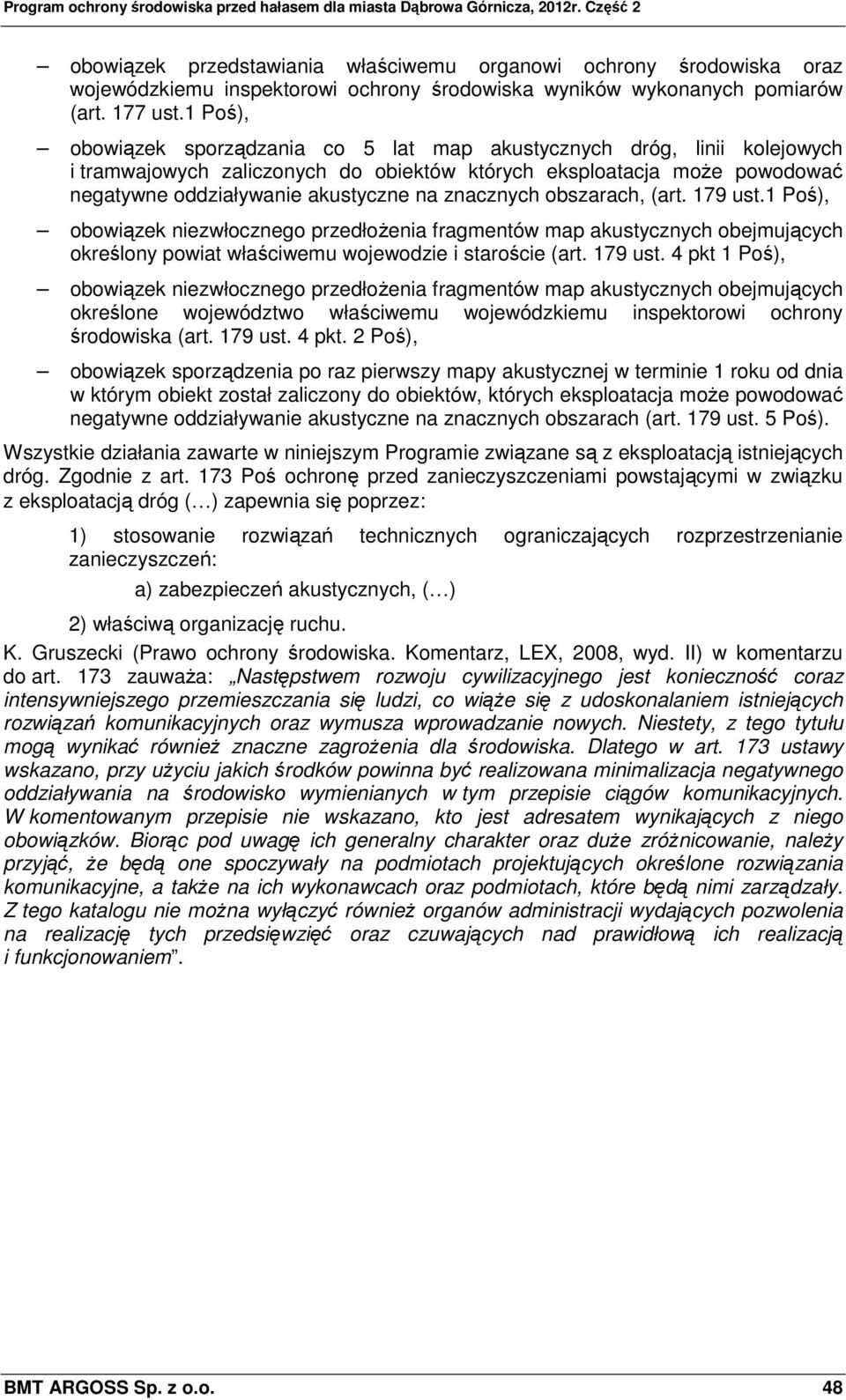 znacznych obszarach, (art. 179 ust.