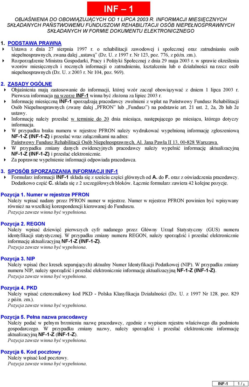 ). Rozporządzenie Ministra Gospodarki, Pracy i Polityki Społecznej z dnia 29 maja 2003 r.