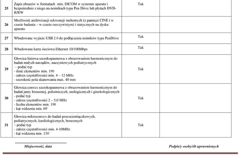 i statycznych na dysku aparatu 27 Wbudowane wyjście USB 2.