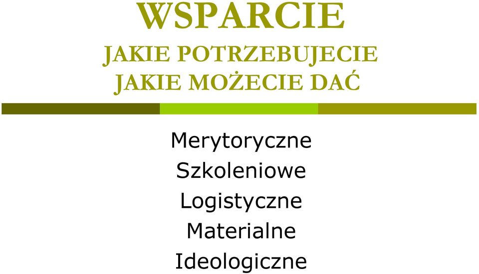 MOśECIE DAĆ Merytoryczne