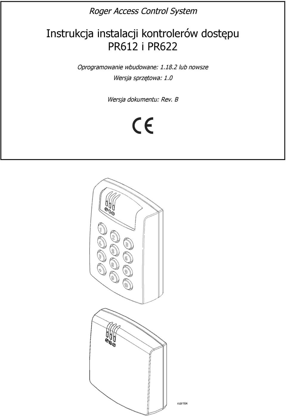 PR622 Oprogramowanie wbudowane: 1.18.