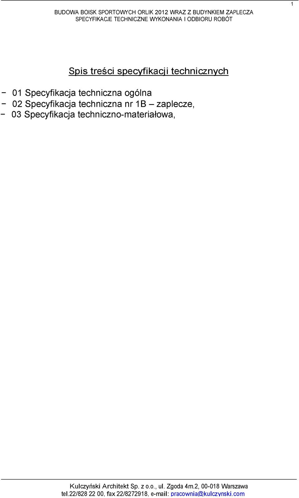 techniczna ogólna 02 Specyfikacja