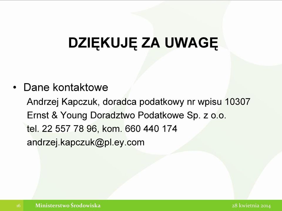 Doradztwo Podatkowe Sp. z o.o. tel. 22 557 78 96, kom.