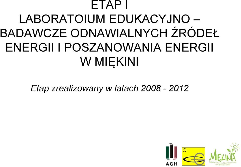 ENERGII I POSZANOWANIA ENERGII W