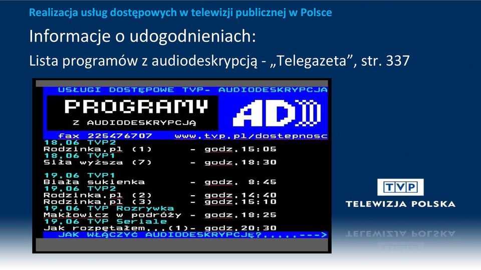programów z